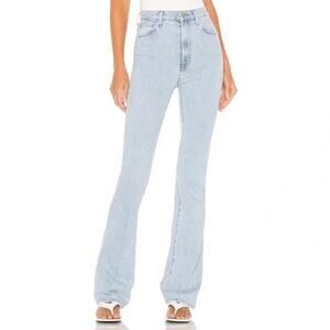 J. Brand High Rise Runway Bootcut Raw Hem Jeans in Gigi Raze Blue 25